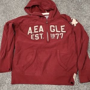 American Eagle 1/4 Zip hooded sweatshirt